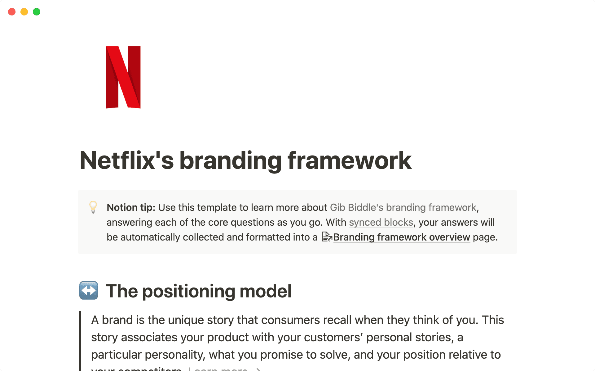 Modèle d’image de marque de Netflix