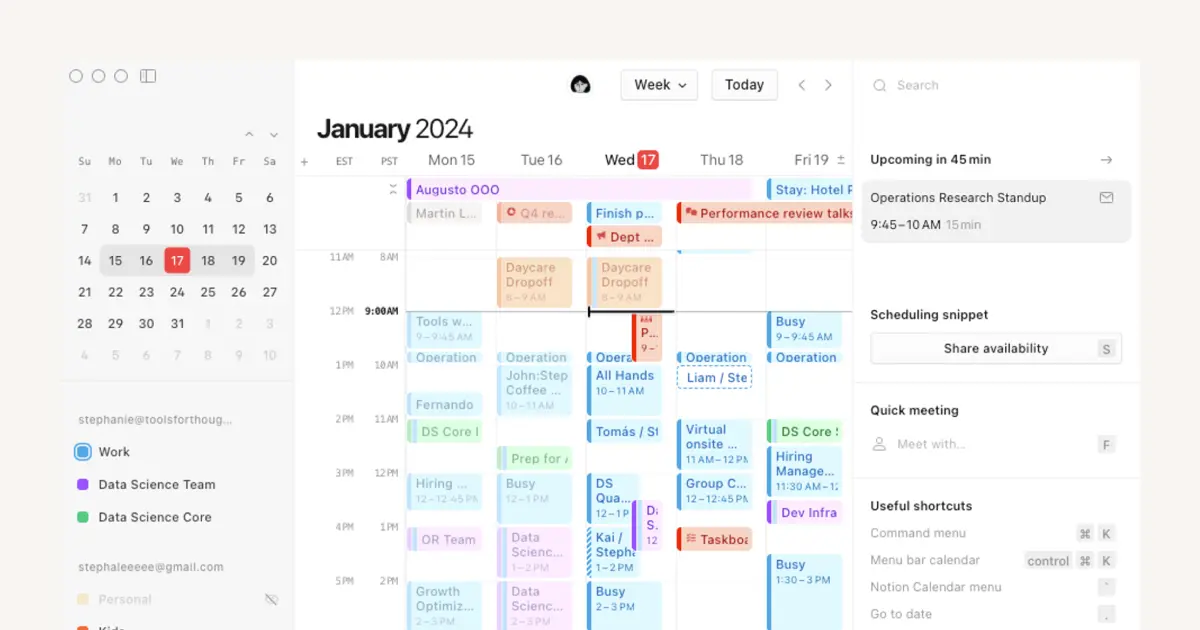 Premiers pas avec Notion Calendar