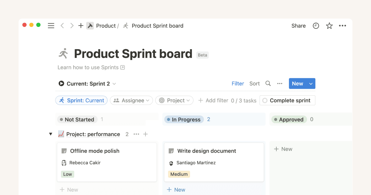 Como as equipes de Engenharia e de Produto usam o Notion para planejar sprints