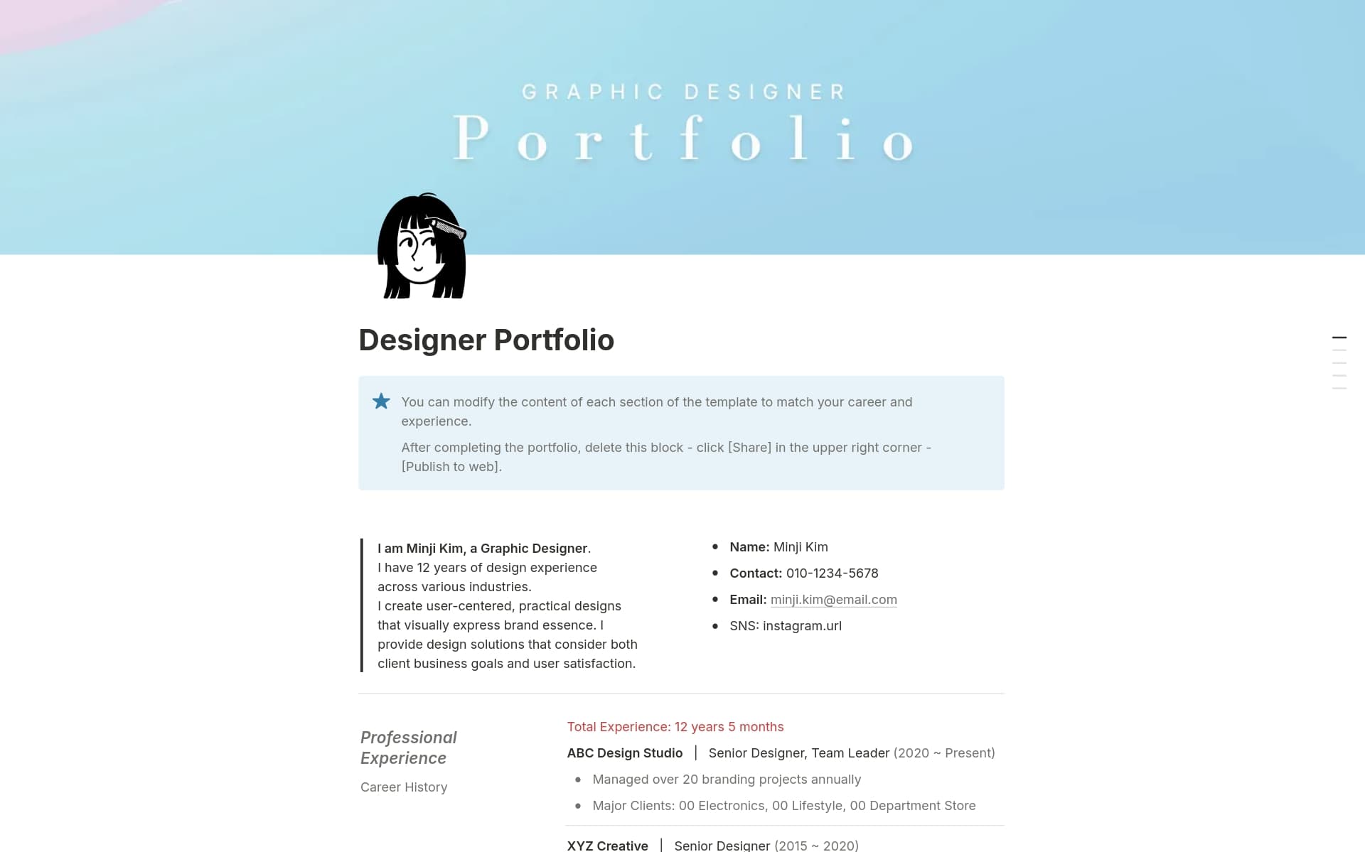 Ảnh chụp bộ sưu tập Your work on display do Notion tạo