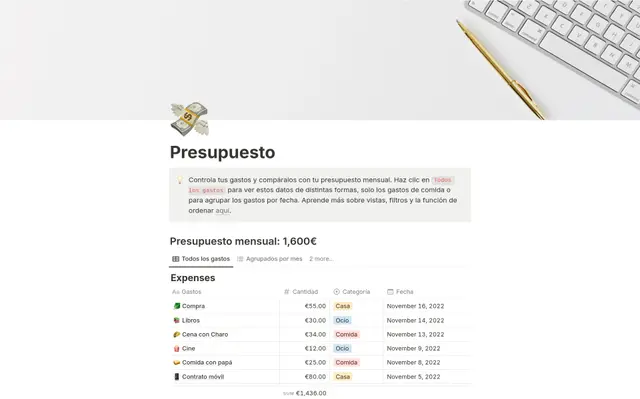 Presupuesto sencillo